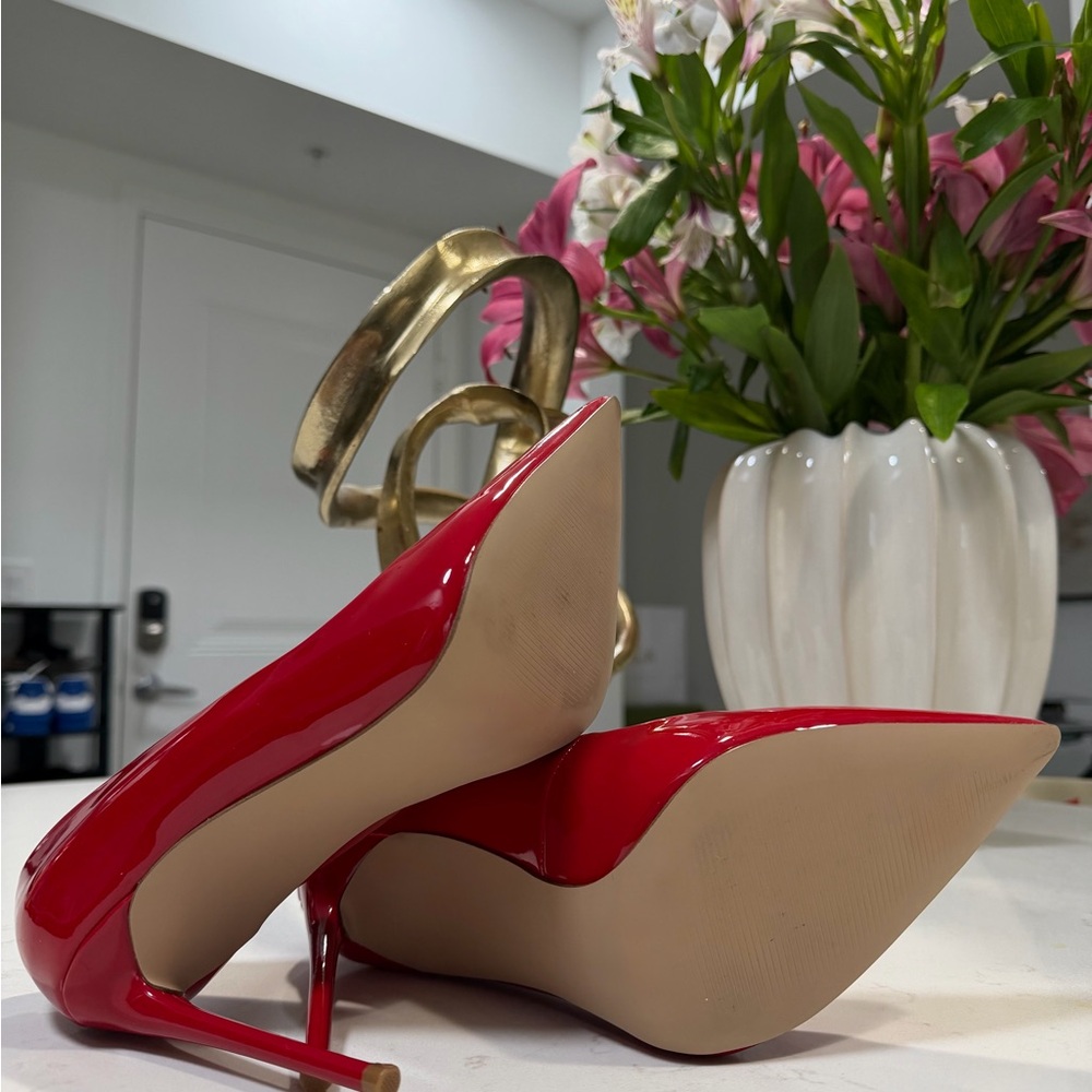 Steve Madden Red Patent Leather Stiletto Pumps Size 9 - Picture 5 of 5